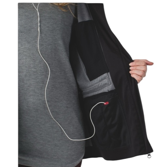 Lululemon &go Cityfarer Anorak Black Grey Size 6 Glyde Softshell - Picture 14 of 15